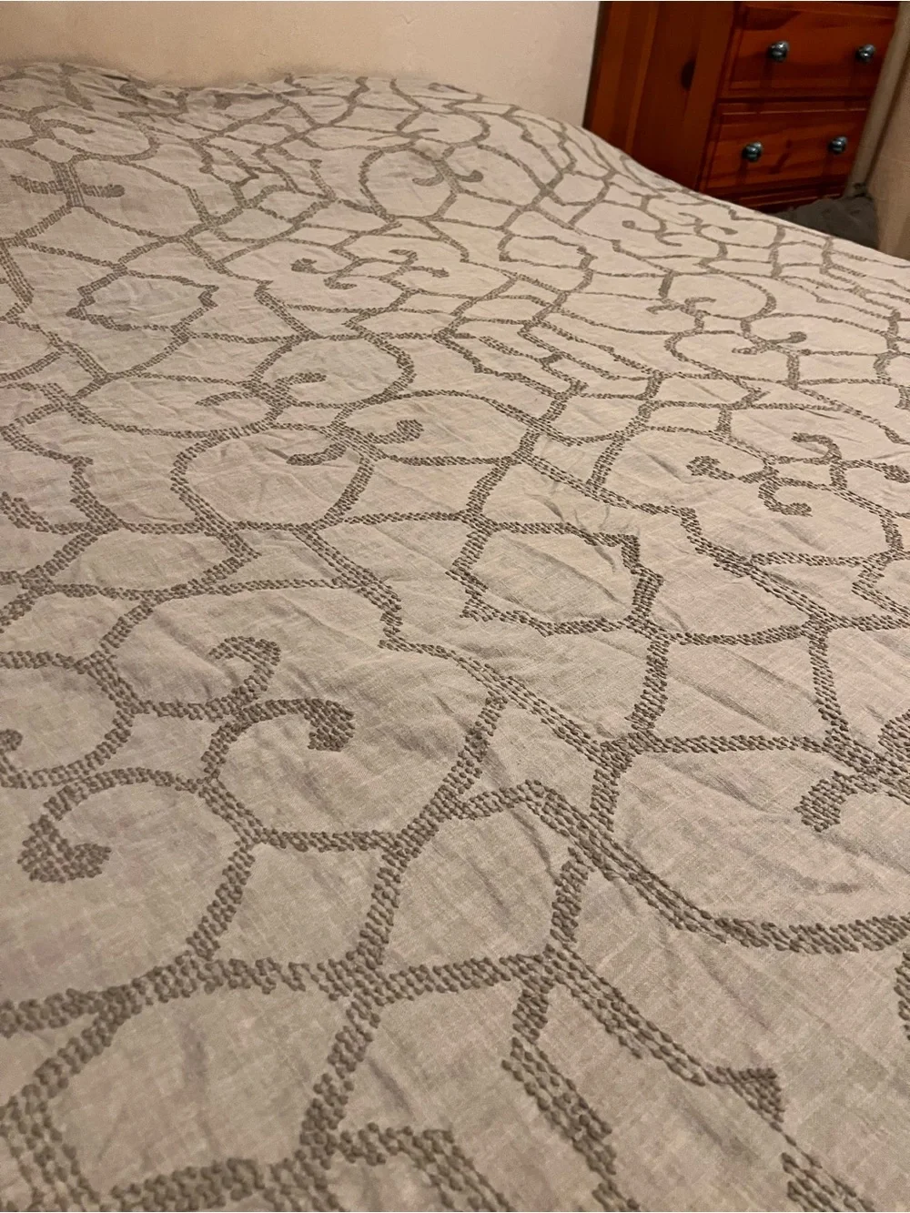 Restoration Hardware- full/queen embroidered duvet 100% cotton - Picture 2 of 8